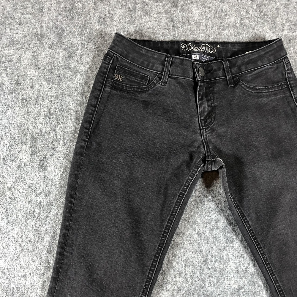 Miss Me Ashley Jeggings‎ Womens 28 Black Low Rise Skinny Stretch Denim Jeans - Picture 3 of 16